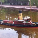 S/S Galatea - Den engelska kustbogseraren Galatea är en fantasimodell i skala 1:48 byggd efter ritningar i boken "British steam tugs" och representerar en bogserbåt från ca 1916. Skrov i jelutongträ.